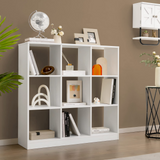 Tangkula 9 Cube Bookshelf, Freestanding 3 Tier Open Bookcase