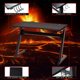 Tangkula Gaming Desk, Z Shaped Ergonomic Gaming Computer Desk