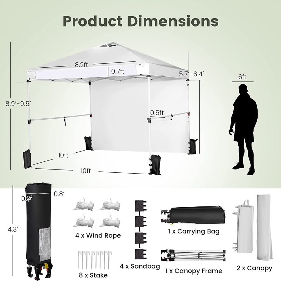 Tangkula 10x10 Ft Pop Up Canopy Tent tangkula
