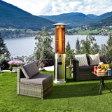 Outdoor Patio Propane Heater with Wheels, 40,000 BTU Freestanding Patio Heater with Quartz Glass Tube