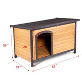 Wooden Dog House Outdoor Indoor - Tangkula