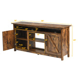 Industrial TV Stand with Barn Doors for TVs up to 65 Inches