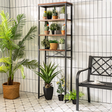 Tangkula 4-Tier Over-The-Toilet Storage Rack, Bathroom Space Saver w/Sturdy Metal Frame