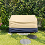 Tangkula Patio Loveseat Cover, 2-Seater Waterproof Outdoor Deep Sofa Cover with Padded Handle & Click-Close Straps