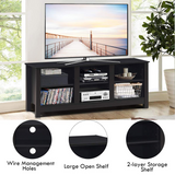 Tangkula Wooden TV Stand for TVs up to 60 Inches Flat Screen