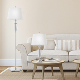 Tangkula 3 Piece Lamp Set, Modern Floor Lamp & 2 Table Lamps