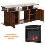 Fireplace TV Stand, Modern Media Console Table for TVs up to 70 Inches, Entertainment Center