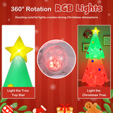 Tangkula 6.2 FT Inflatable Christmas Tree, Inflating X-mas Tree with Colorful Rotating Lights