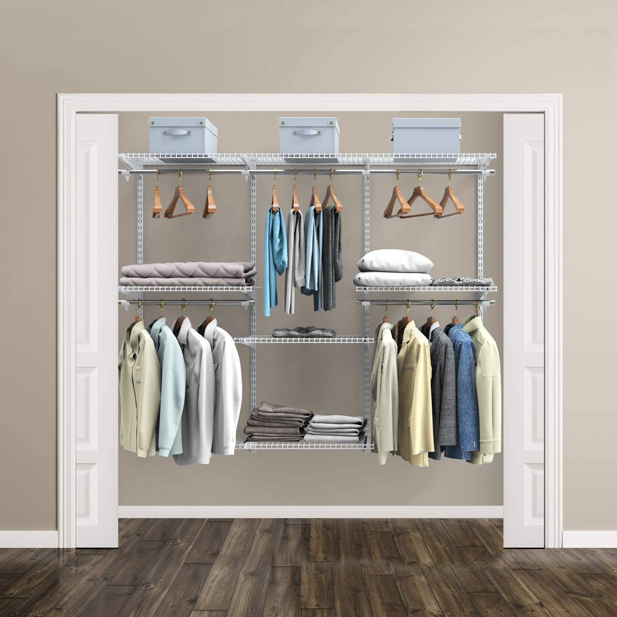  4 to 6 FT Custom Closet System - Tangkula