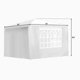 Tangkula 10'x10' Canopy Tent, Party Wedding BBQ Tent, Heavy Duty Gazebo Shelter Pavilion Cater w/4 Removable Sidewalls