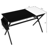 Tangkula 47" Computer Desk w/Cube Drawer, Home Office Writing Desk with Side Storage Bag