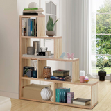 Tangkula 10 Shelves Bookshelf, L Shaped Freestanding Ladder Corner Bookshelf