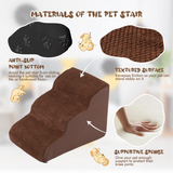 Tangkula Foam Dog Stairs for High Beds, Extra Wide & Deep Pet Ramp