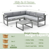 Tangkula 4 Pieces Aluminum Patio Furniture Set