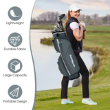 Tangkula Golf Cart Bag with 14 Dividers, Lightweight Golf Cart Bag