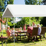 10 x 20 Feet Carport, Waterproof Car Canopy with 6 Steel Legs, Ball Bungees & Wind Rope