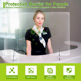 Tangkula Protective Sneeze Guard for Counter and Desk, Freestanding Portable Acrylic Shield