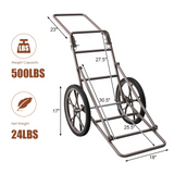 Folding Deer Cart, 500lbs Capacity Hunting Game Cart - Tangkula