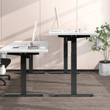 Manual Height Adjustable Standing Desk, 48" x 24" Crank Sit to Stand Desk