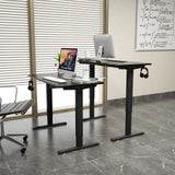 Electric Dual Motor Standing Desk, 48 x 24/48 x 30 Inch Height Adjustable Sit Stand Computer Workstation