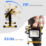 Tangkula 5000 LM LED Work Light 50W, Portable Super Bright Flood Lights with Stand