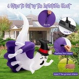 Tangkula 6 FT Tall Halloween Inflatable Ghost Decoration, Outdoor Decoration with Bright LED Lights