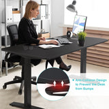 Tangkula Dual Motor Electric Standing Desk, 55 x 28 Inch, Ergonomic Stand up Home Office Desk