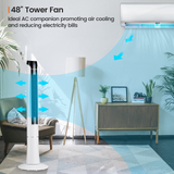 Tangkula 48-Inch Tower Fan with Remote Control, Quiet Bladeless Tower Fan
