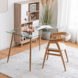  Glass Dining Table, Modern Rectangular Table - Tangkula