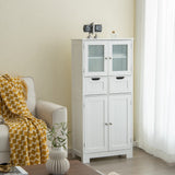 Tangkula Tall Bathroom Storage Cabinet, Freestanding Floor Cabinet