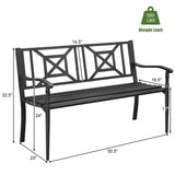 Heavy Duty Loveseat Bench for 2-3 People, Deck Bench Chair