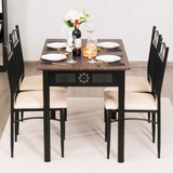 Tangkula 5 Pieces Dining Table and Chairs Set