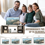 Tangkula Farmhouse TV Stand for TVs up to 70 Inch