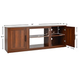 Tangkula Farmhouse TV Stand with Double Barn Doors