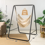 Tangkula Hammock with Stand Included, Freestanding Hammock Chair