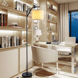 Floor Lamp for Living Room, Mid Century Tall Pole Lamp with Arc Hanging Shade