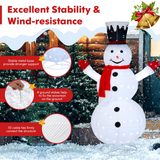 Tangkula 6 FT Lighted Christmas Snowman, Outdoor Pop-up Snowman Figure w/200 Lights