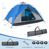 Tangkula 4 Person Pop up Camping Tent