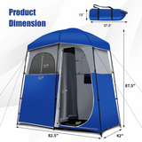 Tangkula Double-Room Shower Tent, Oversize Space Privacy Tent