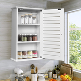 Tangkula Bathroom Wall Cabinet, Medicine Cabinet with 3 Tier Adjustable Storage Shelves