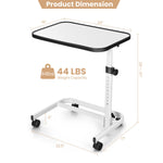 Overbed Table with Wheels - Tangkula