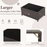 Tangkula 2-Piece Outdoor Patio Wicker Furniture Set