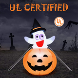 Tangkula 4.9 FT Inflatable Ghost in Pumpkin Halloween
