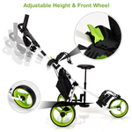 Tangkula Golf Push Pull Cart with Seat