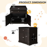 Tangkula Litter Box Enclosure, Cat Litter Box Furniture Hidden with Large Drawer, 2 Doors