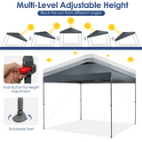 Tangkula 10x10 Ft Pop Up Canopy, 1 Person Set-up Instant Tent with Center Lock