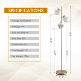 3-Globe Floor Lamp - Tangkula