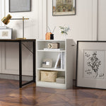 3 Tier Bookcase, Floor Standing Open Bookshelf with 18-Position Adjustable Shelves - Tangkula
