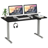 Electric Dual Motor Standing Desk, 48 x 24/48 x 30 Inch Height Adjustable Sit Stand Computer Workstation