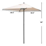 TANGKULA 5 FT Patio Umbrella, Outdoor Table Market Umbrella with Quick-Release Button